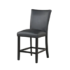 Dior PU - Black Pub Table + 4 Chair Set
