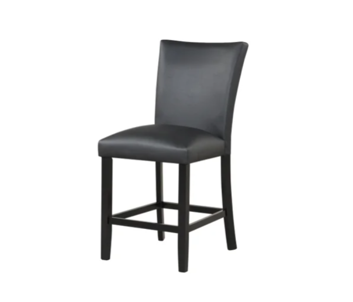 Dior PU - Black Pub Table + 4 Chair Set