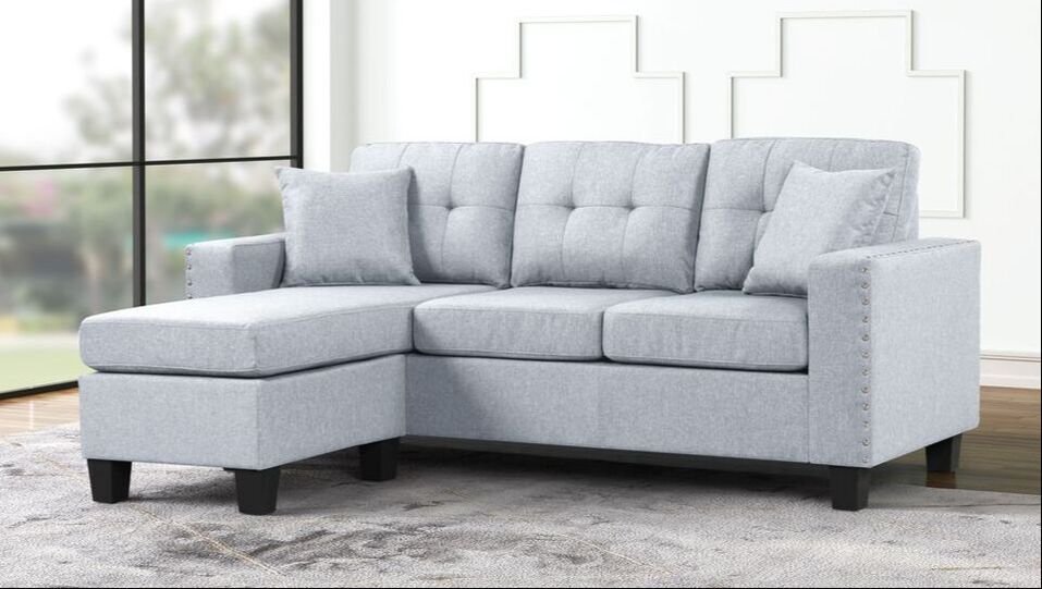 crislightgrey.jpg Cris Light Gray - Reversible Sectional