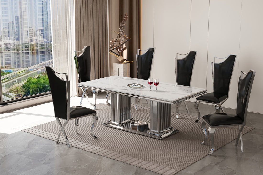 AD6062 - Dining Table + 6 Chair Set
