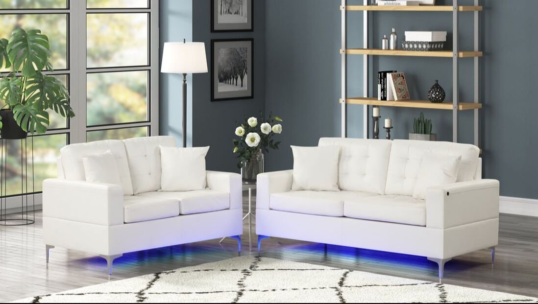 miami-white-1-1.jpg Miami White - Sofa & Loveseat Set (LED LIGHTS)