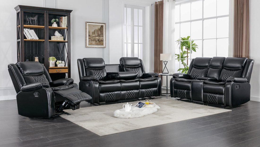 westonblack_orig.jpg Weston Black - 3PC Reclining Living Room Set
