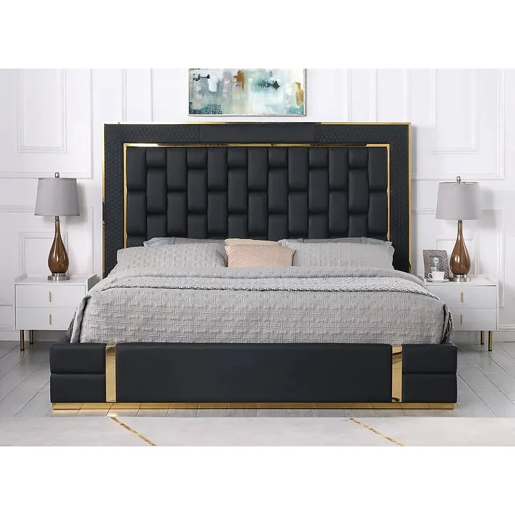Queen Platform Bed Frame B700 Marbella [Black]