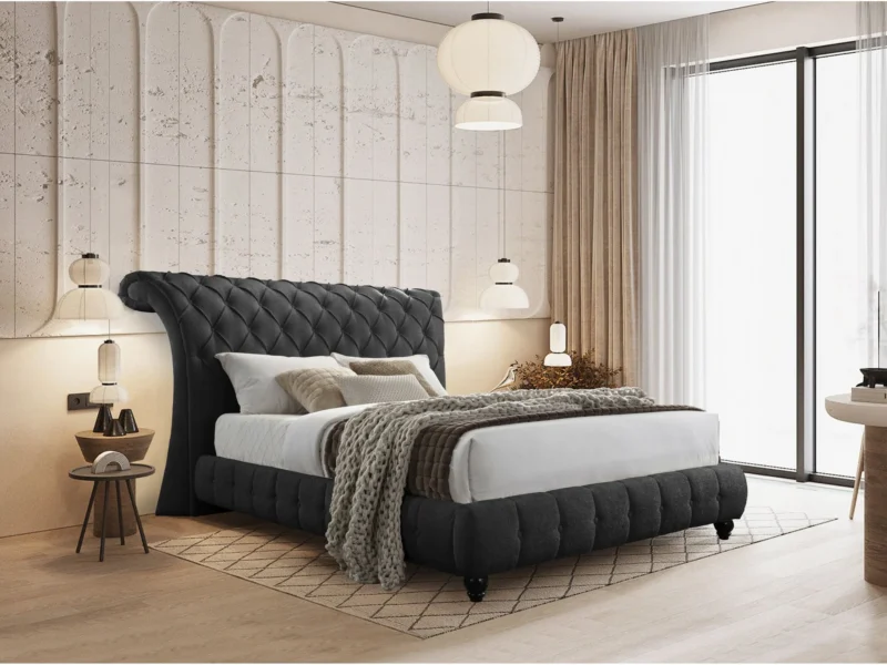 Queen Platform Bed Frame B8560 Everly [Black]