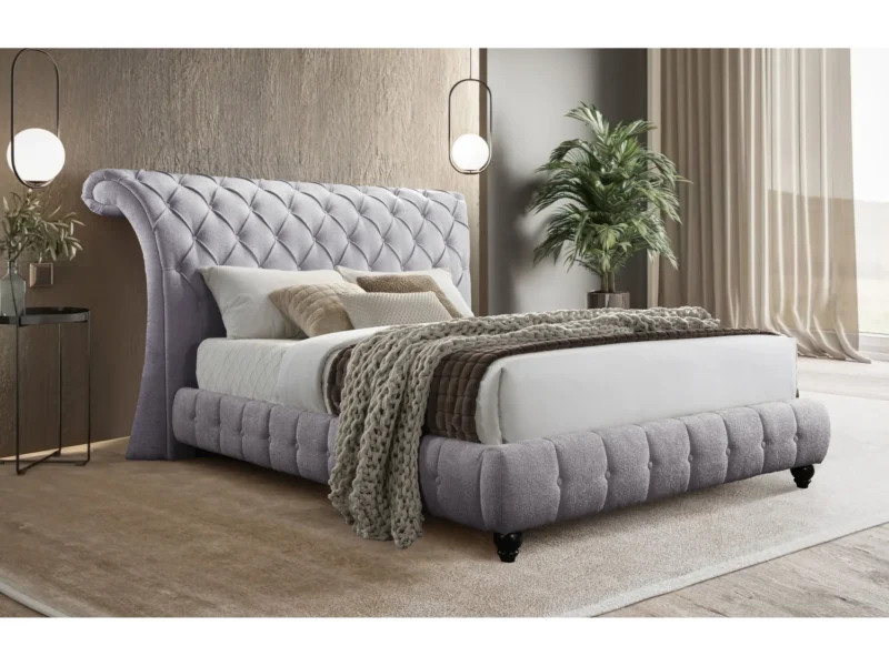 Queen Platform Bed Frame B8561 Everly [Gray]