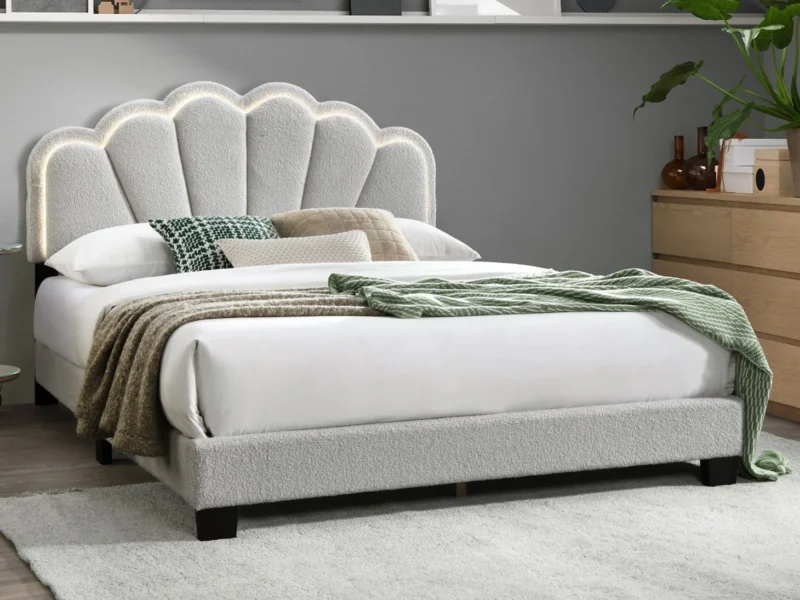 King Platform Bed Frame B9132 Gul [Gray]