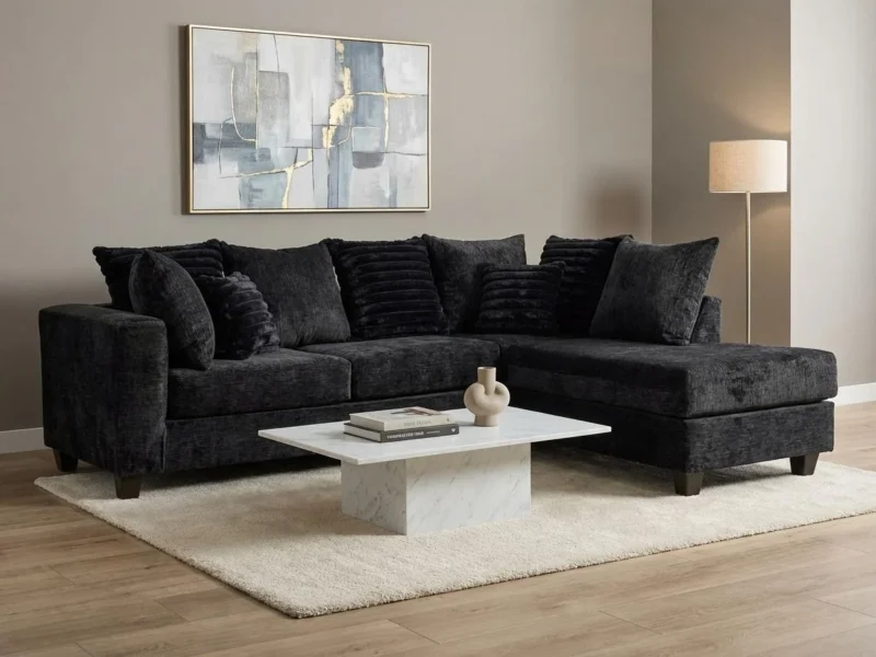 S300 Downy Sectional Black