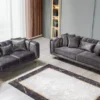 Santana Smoke Velvet Sofa 89'' & Loveseat 69''