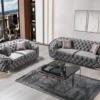 Lupino Gray Velvet Sofa 98'' & Loveseat 79''
