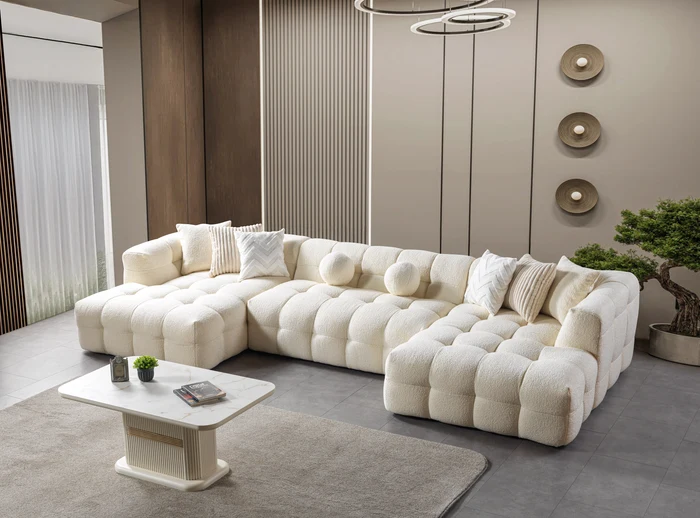 Ivy Ivory Double Chaise 146'' Sectional
