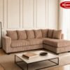 Reversible Chaise, Hanna Taupe Fluffy Wide Corduroy Sectional
